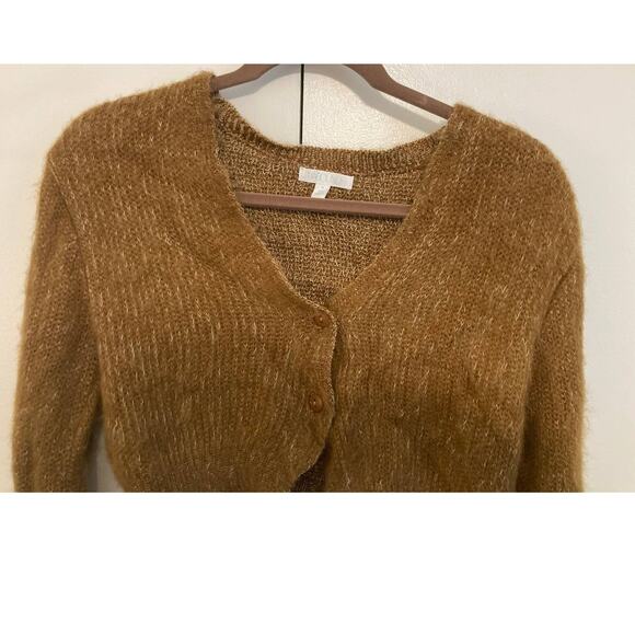 Abound Crop Deep V-Neck Cardigan Sweater Sz Medium in Rust Amber NWT - Picture 3 of 6